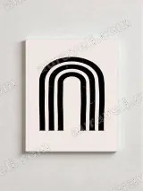 Abstract Black Rainbow Canvas Wall Art for Living Room Home Decor – view 2