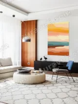 Abstract Color Block Canvas Wall Art for Living Room Bedroom Home Decor – view 5