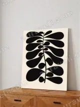 Abstract Botanical Leaf Canvas Wall Art for Living Room Home Decor – view 4