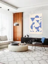 Abstract Geometric Semicircle Canvas Wall Art for Living Room Home Decor – view 5