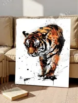 Tiger Ink Splatter Canvas Wall Art for Living Room Home Decor – вид 5