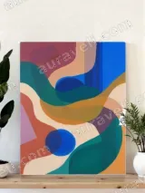 Abstract Colorful Shapes Canvas Wall Art for Living Room Home Decor