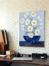 Daisies Floral Canvas Wall Art for Living Room Bedroom Home Decor – view 4