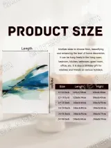 Abstract Blue & Green Wave Canvas Wall Art for Living Room Home Decor – вид 7