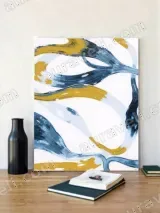 Abstract Brushstroke Canvas Wall Art for Living Room Bedroom Home Decor – view 3