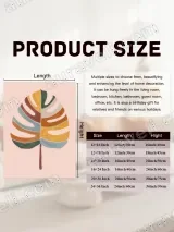 Color Block Monstera Leaf Canvas Wall Art for Bedroom & Living Room Decor – вид 7