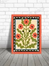 Retro Floral Canvas Wall Art for Living Room & Bedroom Decor – вид 3