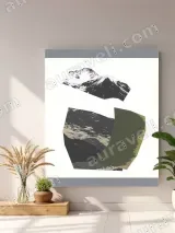 Abstract Mountain Collage Canvas Wall Art for Living Room Decor – view 3