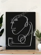 Abstract Line Art Figure Canvas Wall Art for Living Room Home Decor – view 4