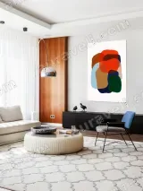 Abstract Color Block Canvas Wall Art for Living Room Home Decor – view 5