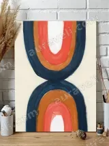Abstract Hourglass - Shaped Canvas Wall Art for Living Room Home Decor