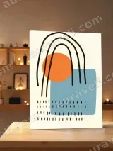 Abstract Geometric Canvas Wall Art for Living Room Home Decor – view 3