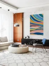 Colorful Abstract Wave Canvas Wall Art for Home Decor – view 5