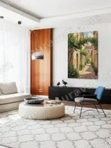 Mediterranean Alley Garden Canvas Wall Art for Living Room Home Decor – view 5