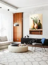 Rustic Still Life Terracotta Vases Canvas Wall Art for Living Room Decor – view 5