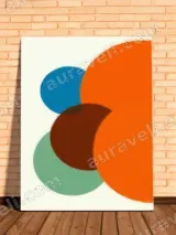 Abstract Geometric Circles Canvas Wall Art for Living Room Home Decor – view 2