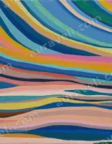 Colorful Abstract Wave Canvas Wall Art for Home Decor framed modern