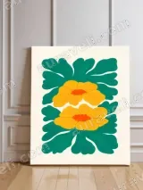 Yellow Floral Canvas Wall Art for Living Room Bedroom Home Decor