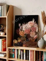 Vintage Floral & Fruit Still Life Canvas Wall Art for Home Decor – view 4
