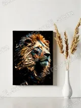 Abstract Lion Canvas Wall Art for Living Room Home Decor – вид 4