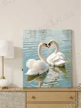Swan Couple Canvas Wall Art for Living Room Bedroom Home Decor – вид 4