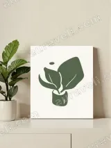 Minimalist Potted Plant Canvas Wall Art for Living Room Decor – view 2