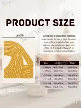 Mustard Yellow Abstract Lines Canvas Wall Art for Living Room Decor – view 6