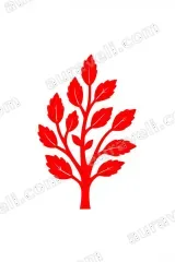 Red Leafy Tree Canvas Wall Art for Living Room framed modern home decor