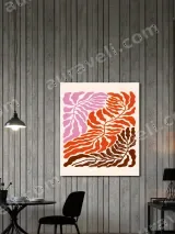 Abstract Botanical Leaf Canvas Wall Art for Living Room Home Decor – view 2