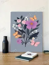Floral & Butterfly Canvas Wall Art for Living Room Bedroom Home Decor – view 4