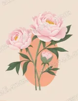 Pink Peony Floral Canvas Wall Art for Bedroom Living framed modern home decor