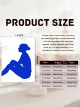 Minimalist Blue Woman Silhouette Canvas Print for Living Room Decor – view 7