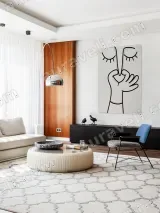 Minimalist Hand & Face Line Art Canvas Wall Art for Living Room Home Decor – view 5
