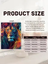 Vibrant Lion Canvas Wall Art for Living Room Home Decor – вид 7