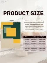 Abstract Geometric Color Block Canvas Wall Art for Living Room Home Decor – view 7