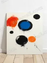 Colorful Abstract Circles Canvas Wall Art for Living Room Home Decor