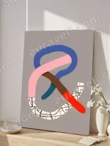 Abstract Intertwined Curves Canvas Wall Art for Living Room Home Decor – view 4