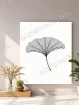 Ginkgo Leaf Line Art Canvas Wall Art for Living Room Bedroom Home Decor – view 4