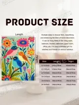 Whimsical Colorful Birds & Floral Canvas Wall Art for Home Decor – view 7