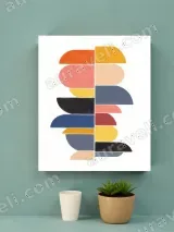 Mid - Century Modern Abstract Geometric Canvas Wall Art for Home Decor – view 4