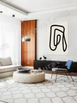 Abstract Continuous Line Canvas Wall Art for Living Room Home Decor – вид 5