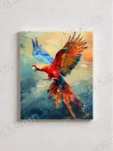 Colorful Macaw Parrot Canvas Wall Art for Living Room Decor – вид 2