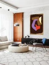 Abstract Geometric Shapes Canvas Wall Art for Living Room Home Decor – вид 5