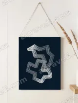 Abstract Geometric Wireframe Canvas Wall Art for Living Room Home Decor – view 2