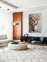 Pink Floral Vase Canvas Wall Art for Living Room Bedroom Home Decor – вид 5