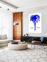 Blue Palm Tree Canvas Wall Art for Living Room Bedroom Home Decor – view 4