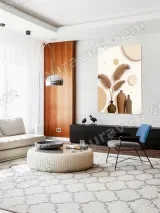 Boho Palm Leaves & Vases Canvas Wall Art for Living Room Home Decor – view 5