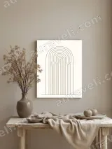 Minimalist Abstract Arch Line Canvas Wall Art for Living Room Home Decor – view 3