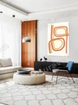Abstract Geometric Line Canvas Wall Art - Living Room Bedroom Decor – view 5