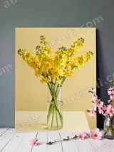 Yellow Flowers in Vase Canvas Wall Art for Living Room Bedroom Home Decor – вид 3